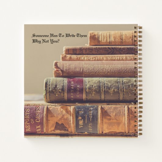 Bücher-Notebook Notizblock (Rückseite)