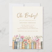 Bücher Oh Baby Einladung (Vorderseite)