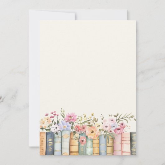 Bücher Oh Baby Einladung (Rückseite)