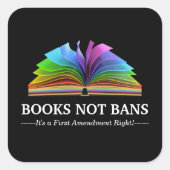 Bücher ohne Verbote, LGBTQ+ Quadratischer Aufkleber (Vorderseite)