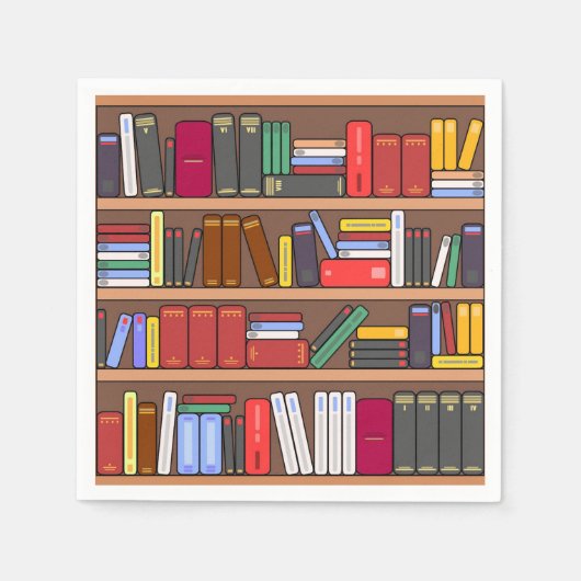 Bücher Papiertücher, Buchliebhaber-Partyartikel Serviette (Vorderseite)