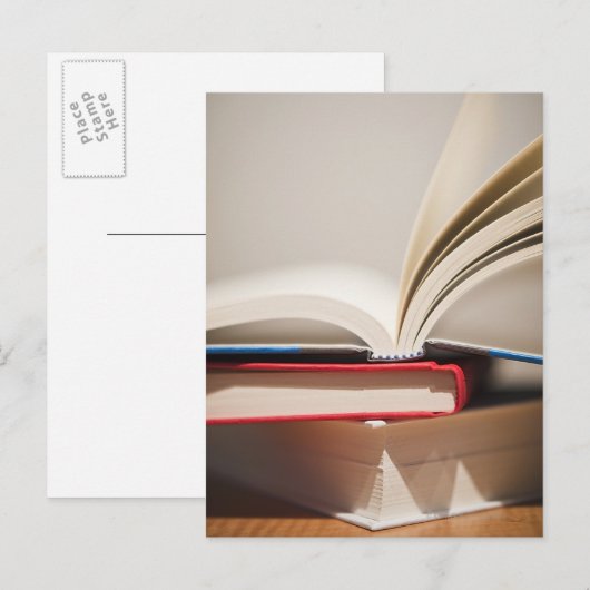 Bücher Postkarte (Vorne/Hinten)