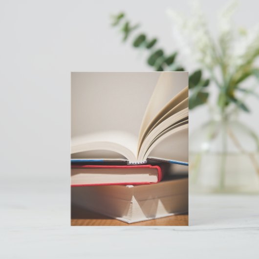 Bücher Postkarte (Stehend Vorderseite)