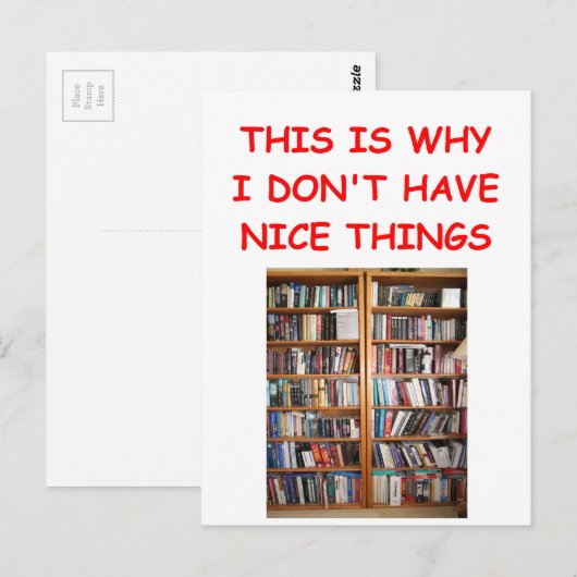 Bücher Postkarte (Vorne/Hinten)