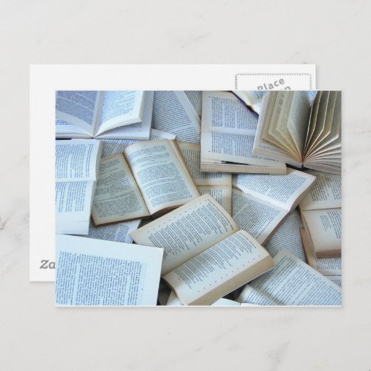 Bücher Postkarte (Vorne/Hinten)