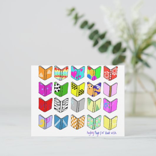 Bücher! Postkarte (Stehend Vorderseite)