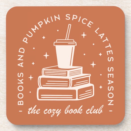 Bücher & Pumpkin Gewürzsaison Getränkeuntersetzer (Vorderseite)