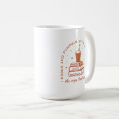 Bücher & Pumpkin Gewürzsaison Kaffeetasse (VorderseiteRechts)