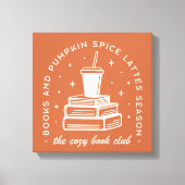 Bücher & Pumpkin Gewürzsaison Leinwanddruck (Vorderseite)