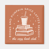Bücher & Pumpkin Gewürzsaison Magnet (Vorne)