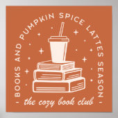 Bücher & Pumpkin Gewürzsaison Poster (Vorne)