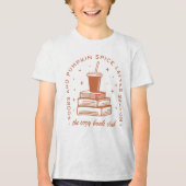 Bücher & Pumpkin Gewürzsaison Tri-Blend Shirt (Vorderseite)