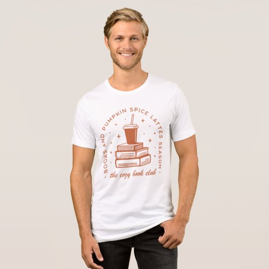 Bücher & Pumpkin Gewürzsaison Tri-Blend Shirt (Vorderseite voll)