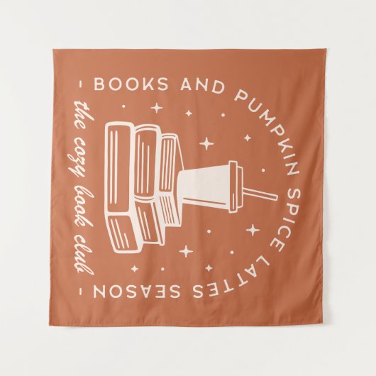 Bücher & Pumpkin Gewürzsaison Wandteppich (Vorderseite (Horizontal))