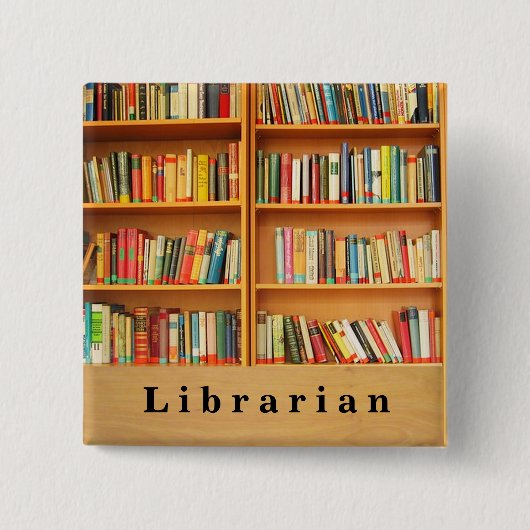 Bücher Quadratische Schaltfläche Button (Vorderseite)
