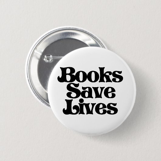 Bücher retten Leben Button (Vorne & Hinten)