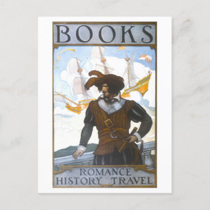 Bücher: Romantik, Geschichte, Reise Vintage Postkarte