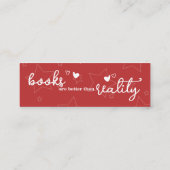 Bücher sind besser als Lesezeichen der Realität Mini Visitenkarte (Rückseite)