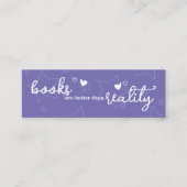 Bücher sind besser als Lesezeichen der Realität Mini Visitenkarte (Vorderseite)