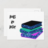 Bücher sind besser postkarte (Vorne/Hinten)