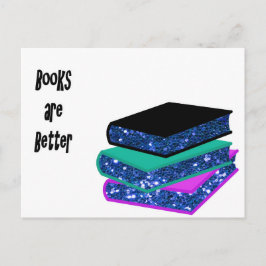 Bücher sind besser postkarte
