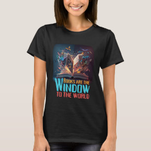 Bücher sind das Fenster zum World Book Nerd Buch T-Shirt