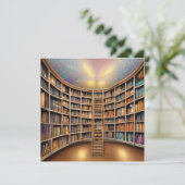 Bücher sind eine Quelle endloser Wunder und Magie. Dankeskarte (Stehend Vorderseite)