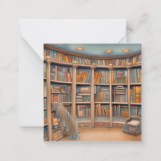 Bücher sind eine Quelle endloser Wunder und Magie Mitteilungskarte (Vorderseite)