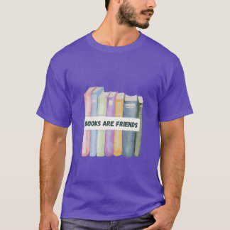 Bücher sind Freunde Buchliebhaber Retro T-Shirt