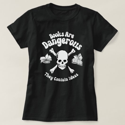 Bücher sind gefährlich T-Shirt (Design vorne)