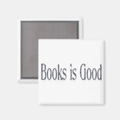 Bücher sind gut magnet (Vorderseite/Rückseite)