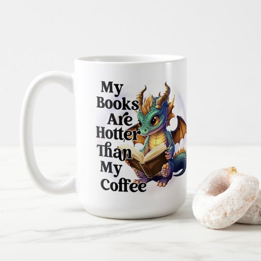Bücher sind heißer kaffeetasse (Mit Donut)