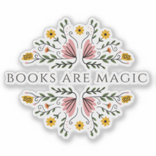 Bücher sind Magie-Aufkleber Aufkleber