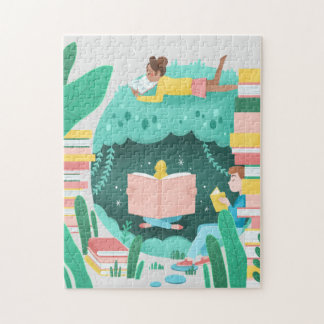 Bücher sind mein glücklicher Ort Puzzle