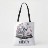 Bücher sind mein Therapiebuch Lover Tasche (Vorderseite)