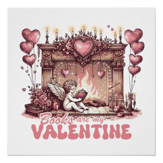 Bücher sind mein Valentine Poster (Vorderseite)