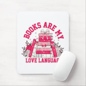 Bücher sind meine Liebe Buchsprache Valentinstag Mousepad (Mit Mouse)