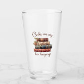 Bücher sind meine Liebe Glas (Vorderseite)