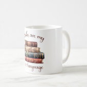 Bücher sind meine Liebe Kaffeetasse (VorderseiteRechts)