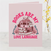 Bücher sind meine Liebe Karte (Gelbe Blume)