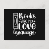 Bücher sind meine LIEBE Postkarte (Vorderseite)