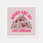 Bücher sind meine Liebe Serviette (Vorderseite)