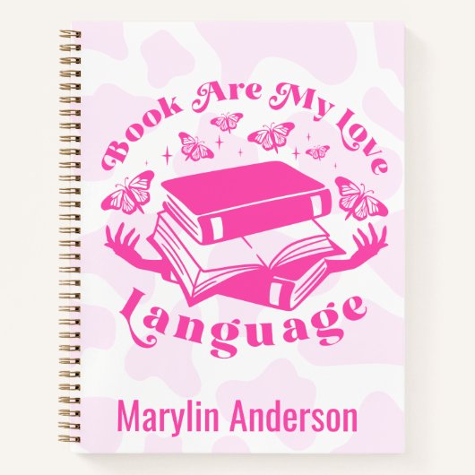 BÜCHER SIND MEINE LIEBE SPRACHE INDIVIDUELLE NAME (Vorderseite)