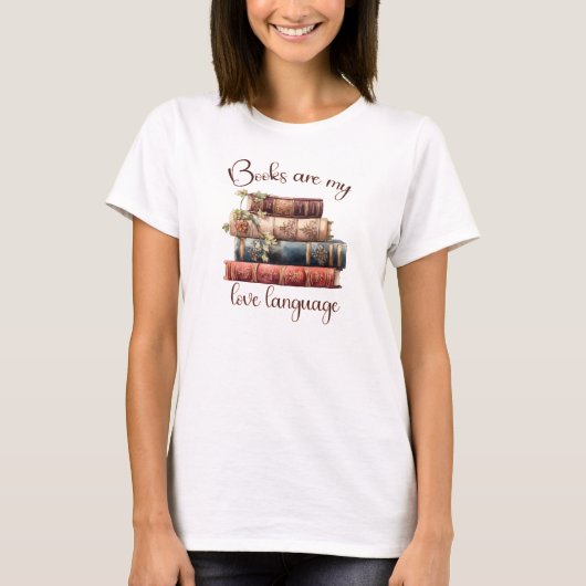 Bücher sind meine Liebe T-Shirt (Vorderseite)