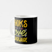 Bücher sind meine Liebe und lesen Cooles Buch Kaffeetasse (Vorderseite Links)