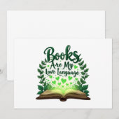 Bücher sind meine Liebe und lesen über Bibliotheka Einladung (Vorne/Hinten)