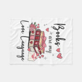 Bücher sind meine Liebe und lesen über Bibliotheka Fleecedecke (Vorderseite (Horizontal))