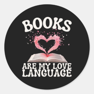 Bücher sind meine Liebe und lesen über Bibliotheka Runder Aufkleber