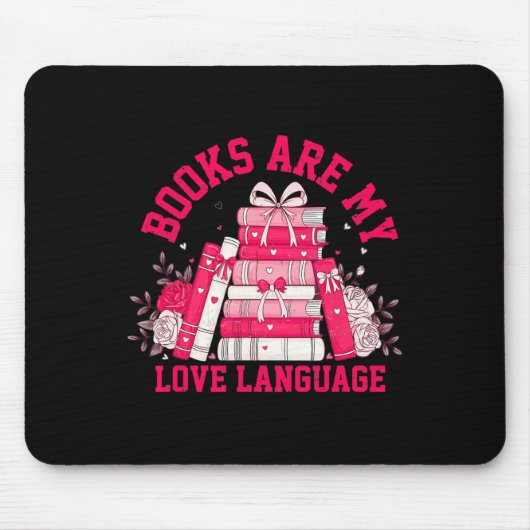 Bücher sind meine Liebe - Valentinbuch Lover Mousepad (Vorne)