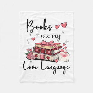 Bücher sind meine Liebessprache Leseliebhaber Bibl Fleecedecke